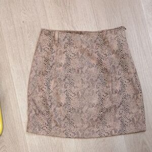 Haute Monde Tan Brown Mini Pencil Skirt